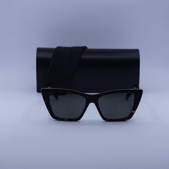 Saint Laurent SL 276 MICA 033 Cat Eye Sunglasses - Dark Havana/Grey main image 9